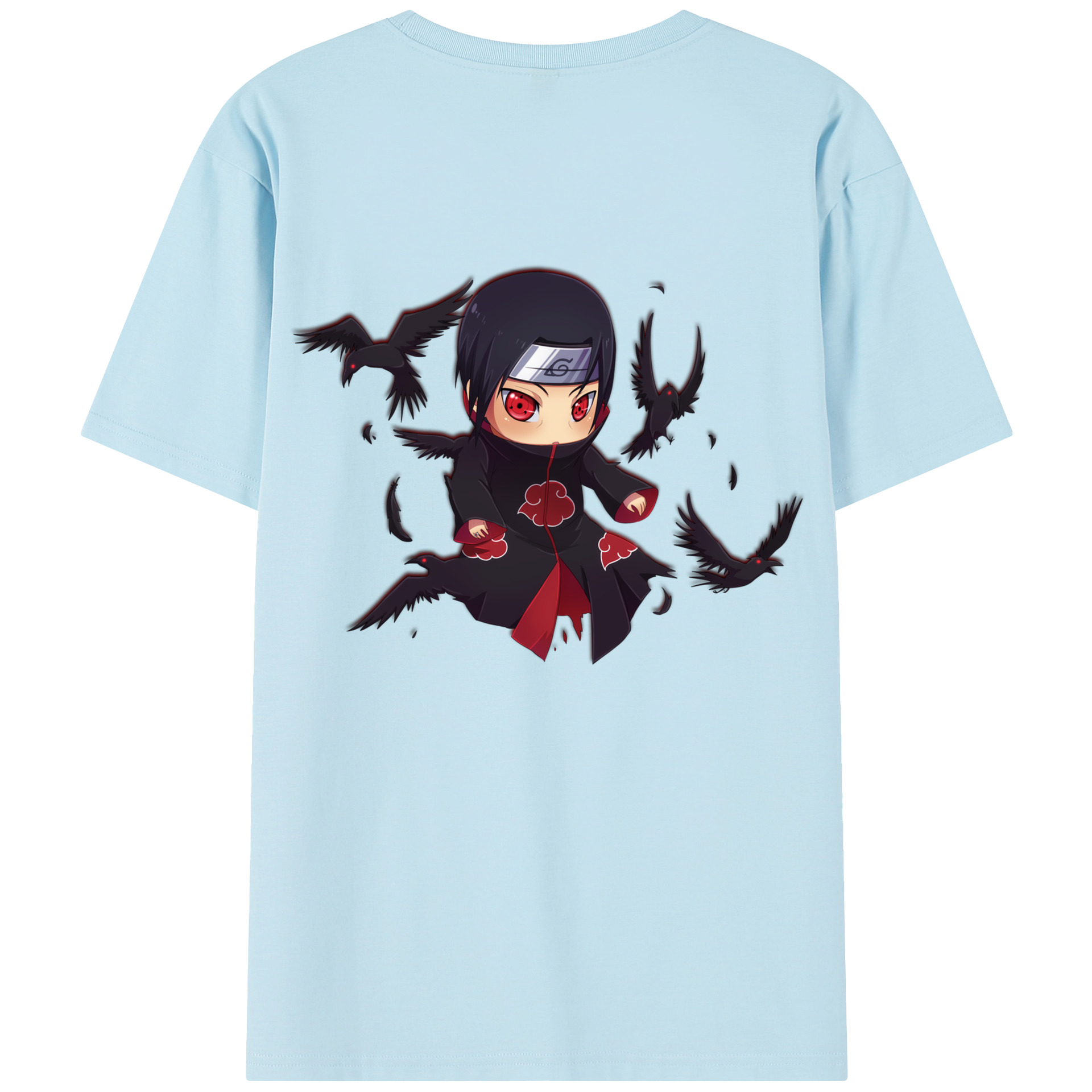 （画像用） NARUTO -ナルト- うちは イタチ Uchiha Itachi 綿100％半袖Tシャツ（背面プリント）